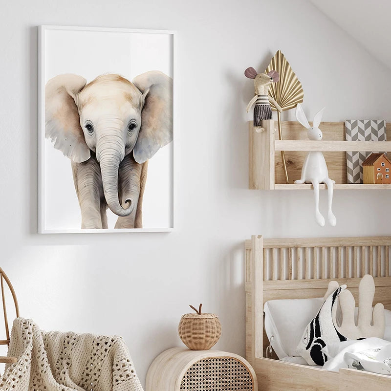 Jungle Adventure Nursery Decor: Set of 3 Baby Animal Posters - Serene Nest