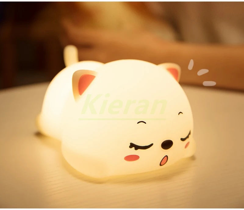 Cute Cat Design: Our night light features a lovable cat character that's sure to delight your child - Serene Nest