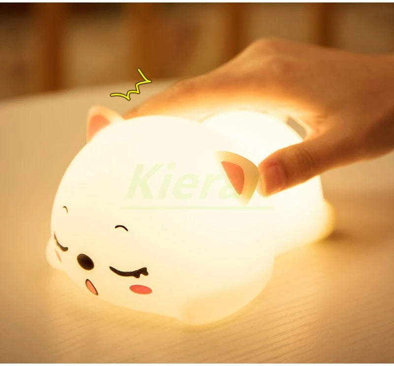 Cute Cat Design: Our night light features a lovable cat character that's sure to delight your child - Serene Nest