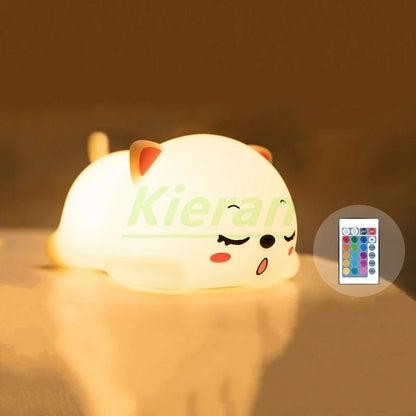 Cute Cat Design: Our night light features a lovable cat character that's sure to delight your child - Serene Nest