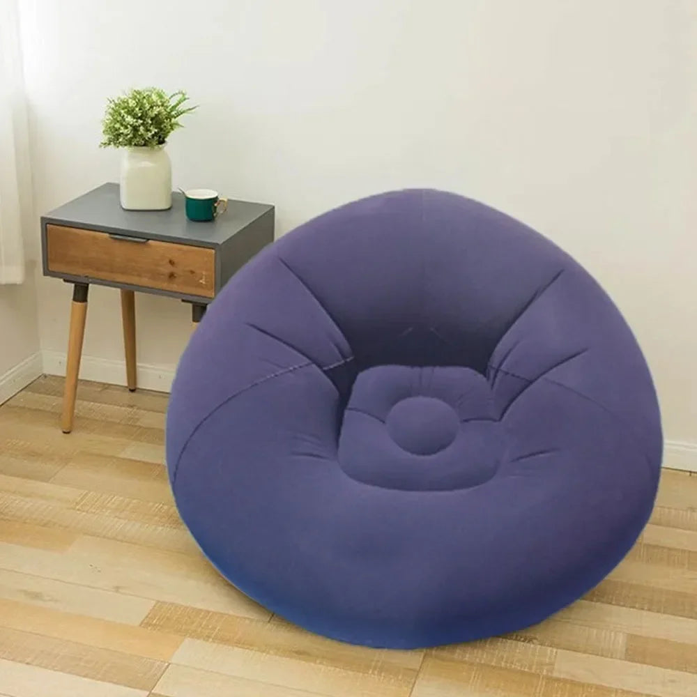 Large Lazy Inflatable Sofa Chair – Comfortable PVC Lounger for Living Room & Tatami Seating - Serene Nest