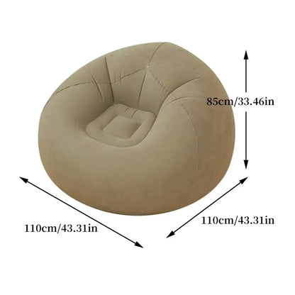 Large Lazy Inflatable Sofa Chair – Comfortable PVC Lounger for Living Room & Tatami Seating - Serene Nest