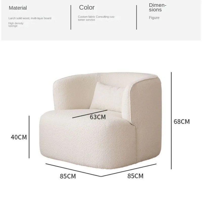 Light Luxury Single Sofa Chair – Convertible Lazy Sofa for Living Room, Balcony & Bedroom - Serene Nest