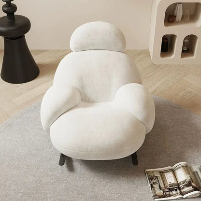 Nordic Cream Rocking Chair – Lazy Sofa for Living Room & Balcony - Serene Nest