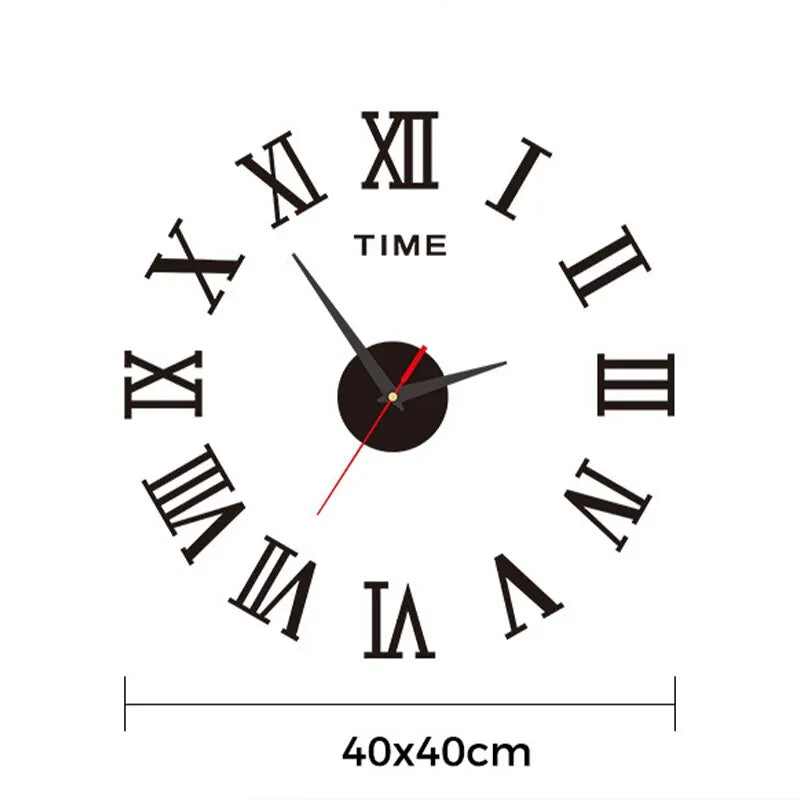 3D Acrylic Design: Our clock features a 3D acrylic design that creates a visually striking effect, with Roman numerals that seem to float in mid-air. - Serene Nest