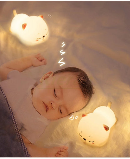 Cute Cat Design: Our night light features a lovable cat character that's sure to delight your child - Serene Nest